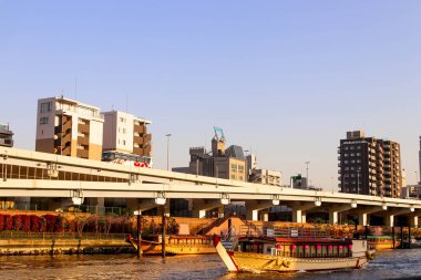 Tokyo büyük tekne görmek için sumida nehir bakış açısı görmek