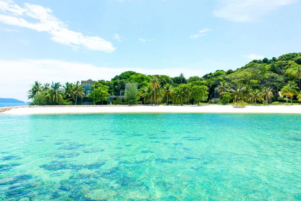 Paisagem Beleza Ilha Azul Com Céu Azul Tailândia — Fotografia de Stock