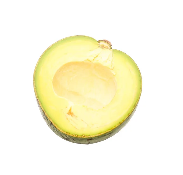 Mezza Avocado Thai Verde Sfondo Bianco — Foto Stock
