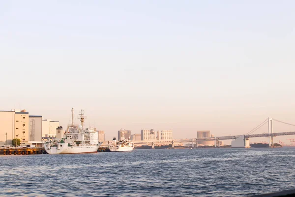 View Rainbow Bridge Boat Sumida River Viewpoint Tokyo Japan — Stock Photo, Image