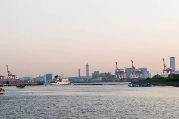 Veduta Della Barca Punto Vista Del Fiume Sumida Tokyo — Foto Stock