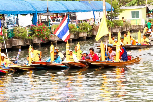 Samutsakorn Thailand July Thai Traditional Parading Boat Candles Katumban Samutsakorn — Stock Photo, Image