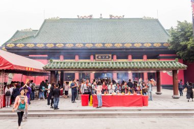 Hong Kong, Hongkong - 31 Mart 2019 Che Kung Tapınağının Kapanışı