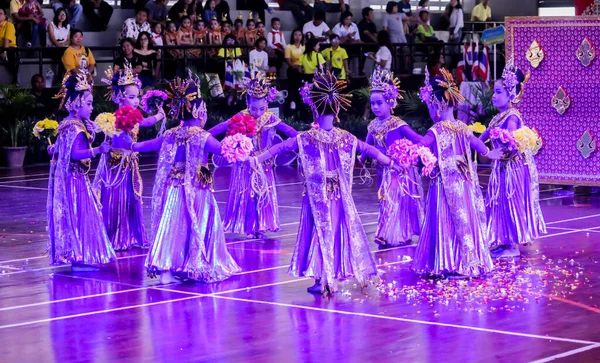 Thailand Thailand Junho 2019 Oito Dança Tailandesa Infantil Junho 2019 — Fotografia de Stock