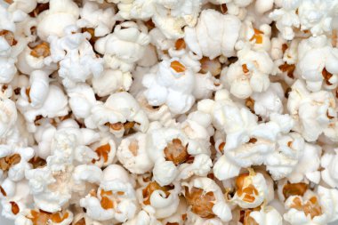 Beyaz pop Mısır doku görünümü kapatın