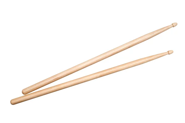 Zwei Drumsticks Auf Weißem Hintergrund — Stockfoto
