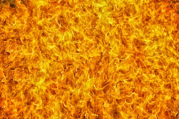 Full Framed Intense Orange Fire Flames Texture — Stock Photo, Image