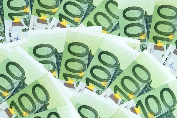 Many One Hundred Eurosbank Notes — Stock Photo, Image