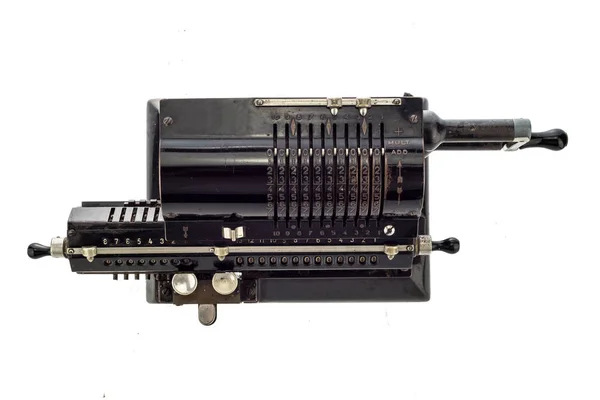 Antik Fırıldak Mekanik Hesap Makinesi Hesaplama Makinesi Elektronik Hesap Makineleri — Stok fotoğraf