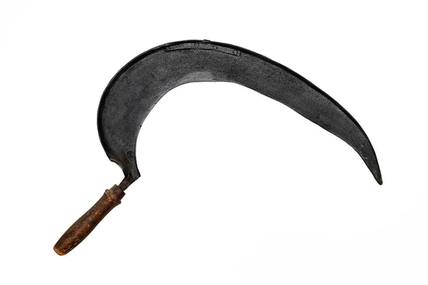 Ancient Hand Made Sickle White Background — Stock Photo, Image
