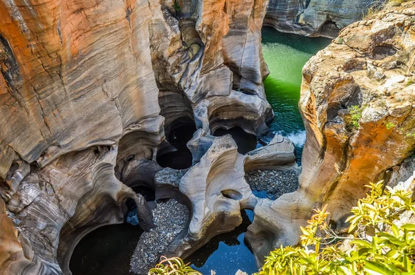 Rock formation in Bourke's Luck Potholes in Blyde canyon reserve — Stock Photo, Image