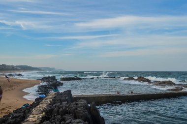 Yunus sahil Ballito Kwazulu Natal Güney Afrika bozulmamış ve doğal Tuz kaya gelgit havuzu