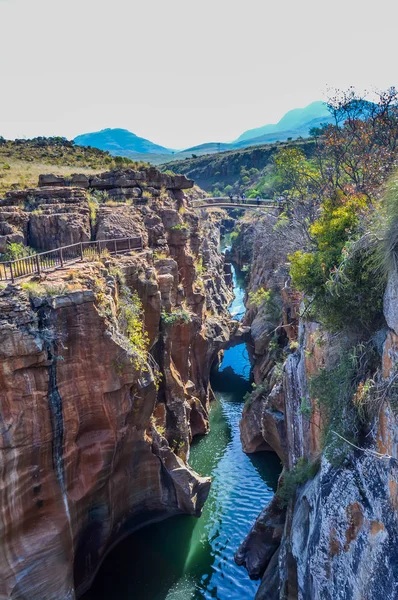 Formación rocosa en los Baches de la Suerte de Bourke en la reserva del cañón de Blyde — Foto de Stock