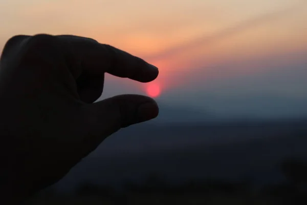 Krásný západ slunce a zlatá hodina v Sabie Jižní Africe — Stock fotografie