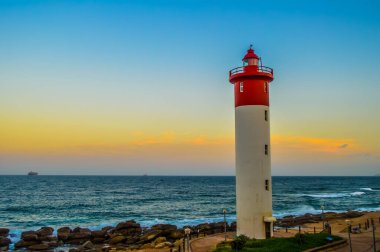 Umhlanga Deniz Feneri Durban kuzey Kzn Güney Afrika worl'd ikonik deniz fenerleri biri