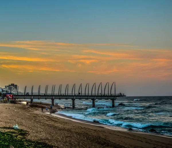 Umhlanga Promenade Pier Whalebone Made Pier Kwazulu Natal Durban North — Fotografia de Stock