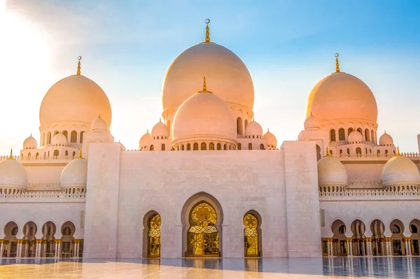 Beautiful Sheikh Zayed Mosque White Marble Abu Dhabi United Arab — Stock Photo, Image
