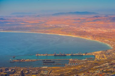 Güney Afrika 'daki güzel Cape Town şehrinin deniz manzarası