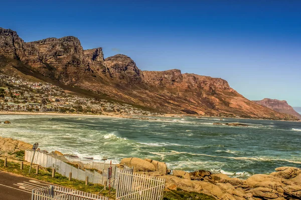 Krásné Cape Town Fotografie Zobrazující Stůl Hora Atlantský Oceán Pláž — Stock fotografie