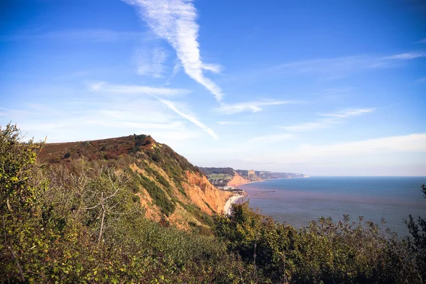 Spiaggia Sidmouth Nel Devon Sud Occidentale — Foto Stock