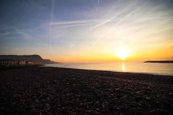 Sidmouth Beach Güney Batı Devon — Stok fotoğraf