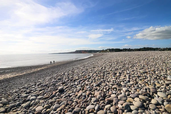 Budleigh Salterton Devon 'da plaj.