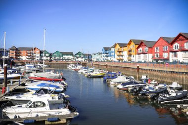 Devon, Ingiltere 'de Exmouth Marina.