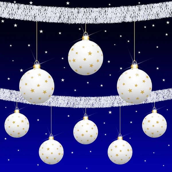 Hanged Christmas Balls Isolated Colored Background — Stock Photo, Image