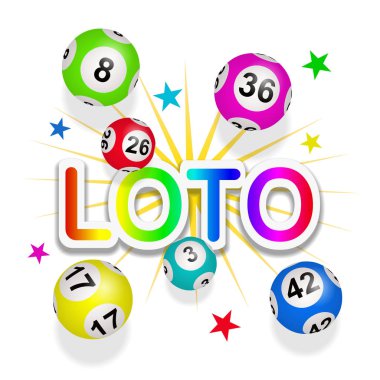 Piyango, Loto veya Bingo illüstrasyonu