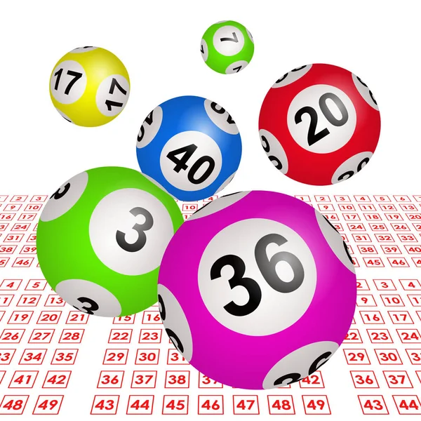 Lotterie Loto Oder Bingo Illustration — Stockfoto