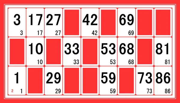 Lottó Loto Vagy Bingo Illusztráció — Stock Fotó