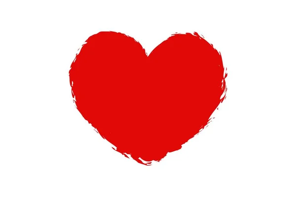 Kalp Şekli Yaratıcı Sevgililer Günü Grunge Izole Sanatsal Tasarım Şablonu — Stok fotoğraf