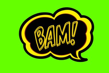 karikatür konuşma balonu illüstrasyon yeşil