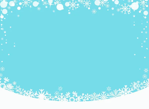 Flocos Neve Quadro Fundo Natal Sazonal Ilustração — Fotografia de Stock