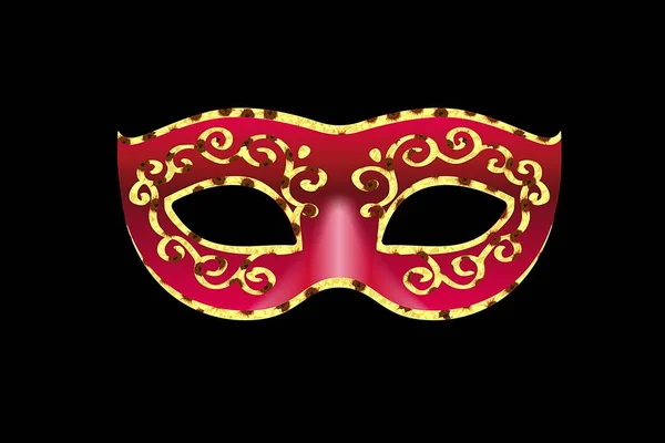 Máscara Carnaval Para Disfarce Mascarada Isolado Sobre Fundo Branco Ilustração — Fotografia de Stock