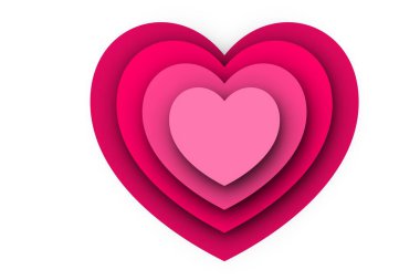 Aşk için kalp şekli tasarımı. Sevgililer günü işaretler - illüstrasyon