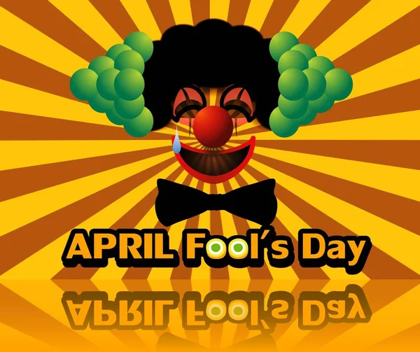 April Fools Day Lettering Text Greeting Card Design Style Illustration — Stock Photo, Image