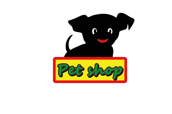 Rendering Pet Shop Logo Typ Stil Vit Bakgrund Illustration — Stockfoto