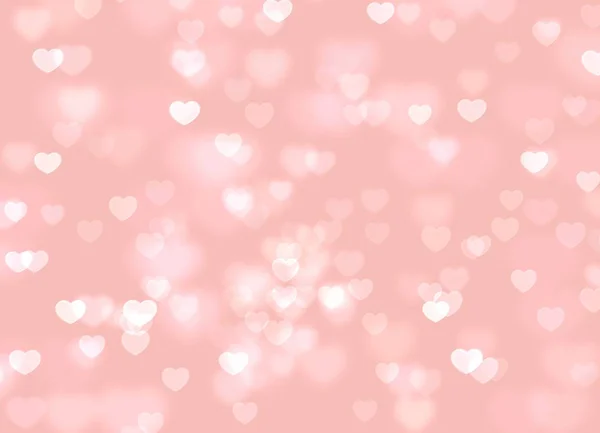 Valentinstag Tapete Mit Glänzenden Herzen Bokeh Illustration — Stockfoto