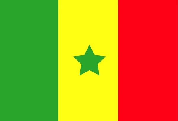 Senegal Símbolo Ilustración Bandera Nacional Ilustración —  Fotos de Stock