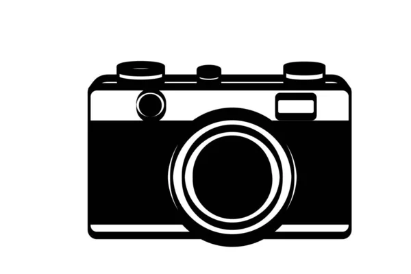 Εικονίδιο Κάμερας Λευκό Φόντο Εικονογράφηση — Φωτογραφία Αρχείου