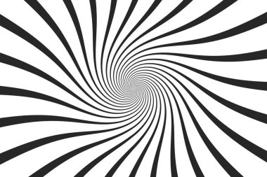 Siyah beyaz spiral - illüstrasyon tasarımı
