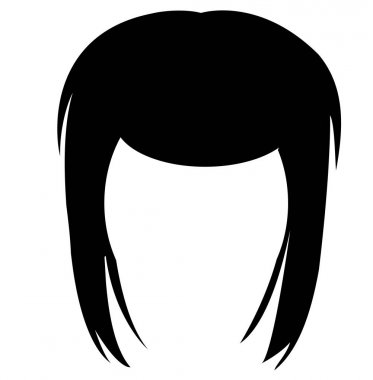 beyaz arka plan üzerinde izole kahverengi saç - illüstrasyon tasarımı 