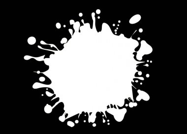 Siyah Arka Plan Üzerinde İzole Süt Splash illüstrasyon 