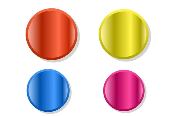 Botones Multicolores Vectoriales Sobre Fondo Blanco Diseño Ilustración — Foto de Stock