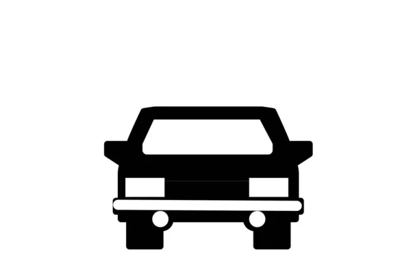 Дизайн Логотипа Черного Автомобиля Белом Иллюстрация — стоковое фото
