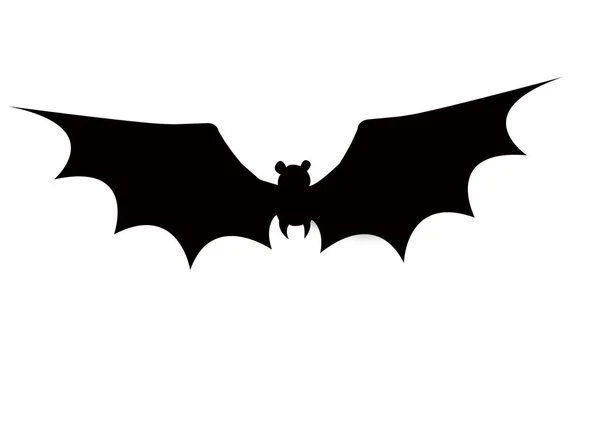 Silhouette Icône Chauve Souris Sur Fond Blanc Illustration Design — Photo