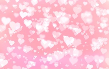 pembe arka plan üzerinde beyaz kalpler şekil - illüstrasyon tasarımı
