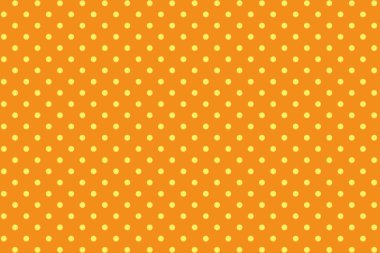 turuncu arka plan üzerinde sarı polka noktaları - illüstrasyon tasarımı