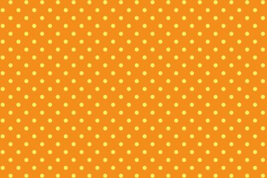 turuncu arka plan üzerinde sarı polka noktaları - illüstrasyon tasarımı